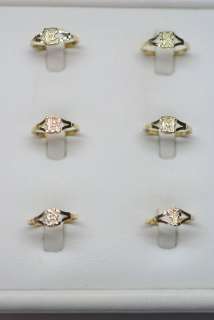 10K Gold Ladies Intial Pinky Rings size 4 1/2   5  