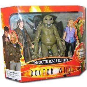  Doctor Who the Doctor, Rose and Slitheen 3 Figures Set Toys & Games