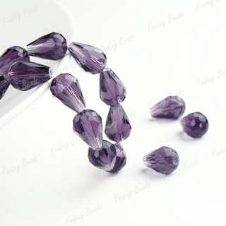 20 FREE SHIP Faceted Crystal Bead Teardrop style choose  