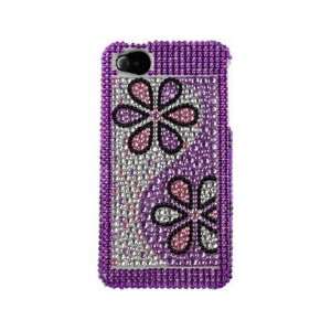  Diamond Two Piece Phone Cover Case Purple Daisy For Apple 