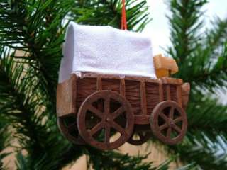 Western Covered Chuck Wagon Rodeo Christmas Ornament  
