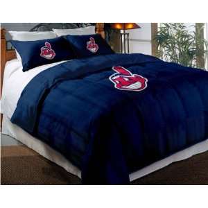  Cleveland Indians Applique Full Twin Comforter Set with 