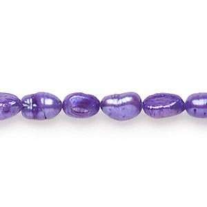   Royal Purple, 6mm Rice. Sold per 16 inch strand Arts, Crafts & Sewing