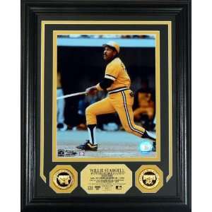  Willie Stargell Photo   Mint w/two 24KT Gold Coins   MLB 