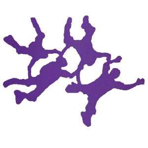  Skydiving 4 Way RW Formation Decal Sticker   Purple 