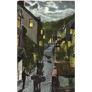   1905 Vintage Postcard High Street Clovelly England UK 