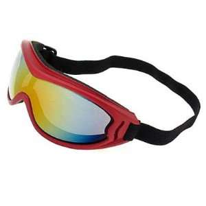 Ski Snowboard Skate Sports Goggles Glasses (Red Frame + Color coated 