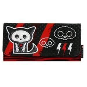  Skelanimals   Kit the Cat Black and Red  Wallet/clutch 