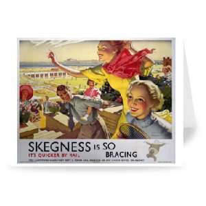 Railway Poster   Skegness   Greeting Card (Pack of 2)   7x5 inch 
