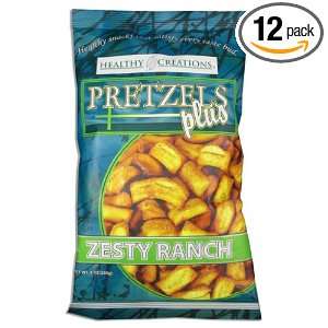 Healthy Creations Pretzels Plus, Zesty Ranch, 9 Ounce Bags (Pack of 12 