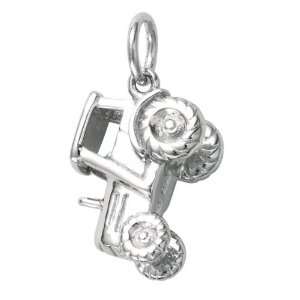  Sterling Silver Tractor Charm Arts, Crafts & Sewing