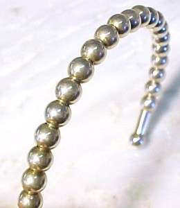 Vintage SILPADA Sterling Silver Ball Beaded Cuff Bracelet 7  