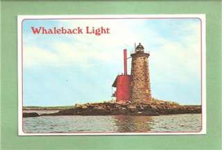WHALEBACK LIGHTHOUSE Postcard  Portsmouth Harbor  