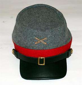 CONFEDERATE REBEL CSA Civil War Artillery KEPI CAP HAT  