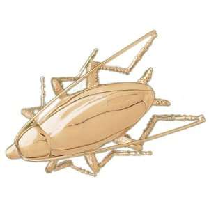  14kt Yellow Gold Cockroach Pendant Jewelry