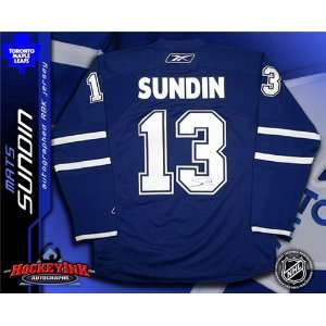  Mats Sundin Autographed/Hand Signed Toronto Maple Leafs 
