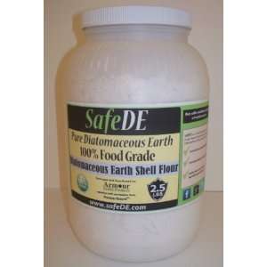  Food Grade Diatomaceous Earth by safeDE   2.5lb Gallon Jar 