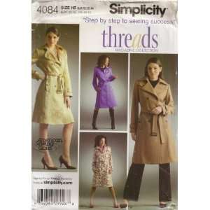  Simplicity 4084, Misses Trench Coat, Size H5(6 14), OOP 