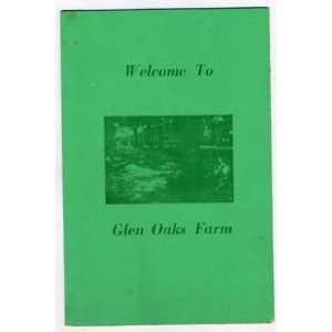  Glen Oaks Farm Menu 1950s Georgia 