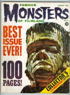 Famous Monsters 13 August 1961 Incredible Shrinking Man  
