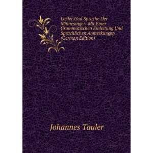   Anmerkungen (German Edition) Johannes Tauler  Books