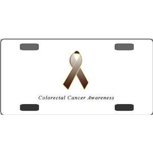  Colorectal Cancer Awareness Ribbon Vanity License Plate 