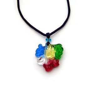  Liuli 4 Color Flower Glass Pendant Necklace Everything 