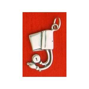  Sterling Silver Charm, Blood Pressure Cuff, 7/8 inch, 2.2 