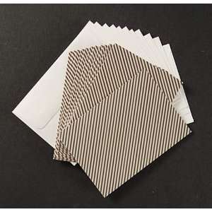 Hot Off The Press   10 Corrugated looking Brown Cards with Envelopes 