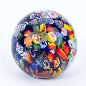  Murano Paperweight Colorful Flowers with Fashionable 