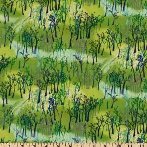   Whispering Woods Trees Jewel Fabric By The Yard Arts, Crafts & Sewing