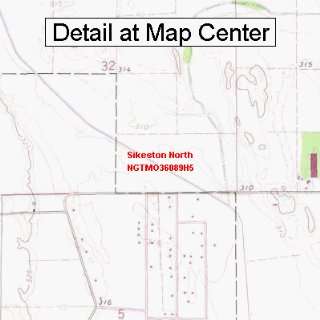  USGS Topographic Quadrangle Map   Sikeston North, Missouri 