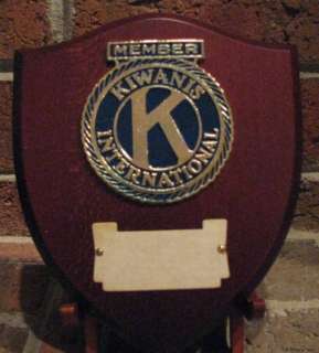 KIWANIS INTERNATIONAL   Vintage Club Member Name PLAQUE  