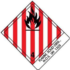   Labels   UN1325 Flammable Solid Org., N.O.S.