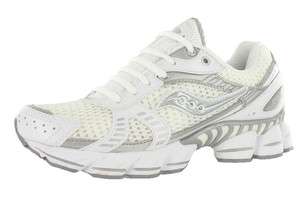 SAUCONY GRID LAUNCH WOMENS SHOES WHITE/SILVER SIZE  