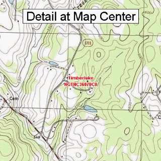 USGS Topographic Quadrangle Map   Timberlake, North Carolina (Folded 
