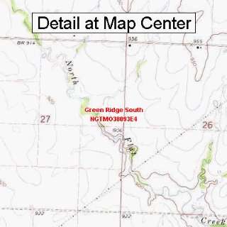   Quadrangle Map   Green Ridge South, Missouri (Folded/Waterproof