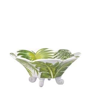 Vietri Painted Palms Large Footed Bowl 