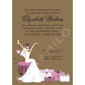  Glamour Girl Bridal Shower Invitations