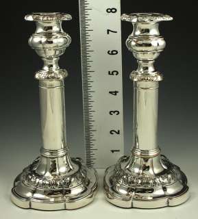 OLD SHEFFIELD SILVER TELESCOPIC CANDLESTICKS c1840s  