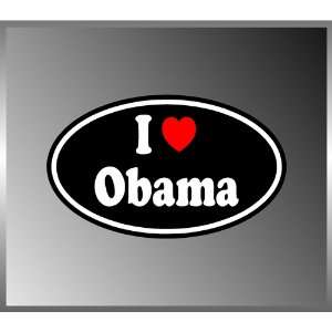  I Love Obama Pro Obama Vinyl Euro Decal Bumper Sticker 3 