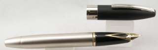 Sheaffer Legacy Matte Silver & Black Cap Fountain Pen   18kt Gold 