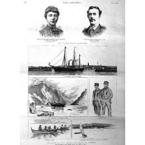  1885 Prince Wales Norway Osborne Ship Marie Waldemar
