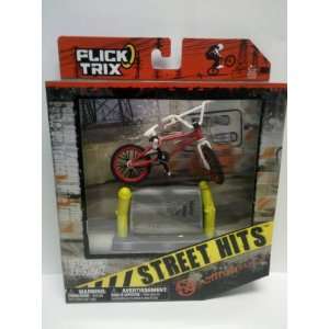   Hoffman Red and White Finger Bike with Concrete Barrier Toys & Games