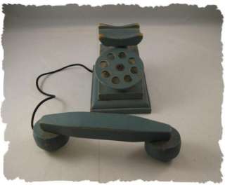 NEAT Wooden Old Fashioned Blue Dial Telephone Decor  