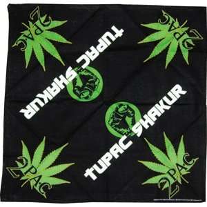  TUPAC FIST LEAF LOGO BANDANA