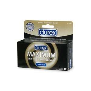  Durex Maximum Lubricated Condoms,12 Condoms Health 