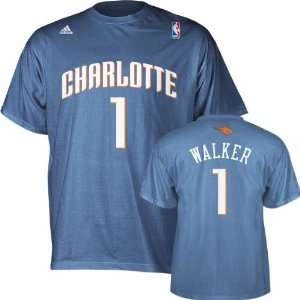  Kemba Walker adidas Pacific Blue Name and Number Charlotte 