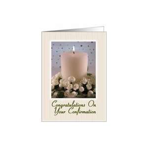  Confirmation   Candle & Flowers Card Health & Personal 