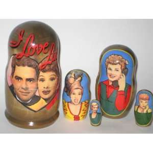  I love Lucy * Russian Nesting Doll * 5 pc/6 7in * m2v32 